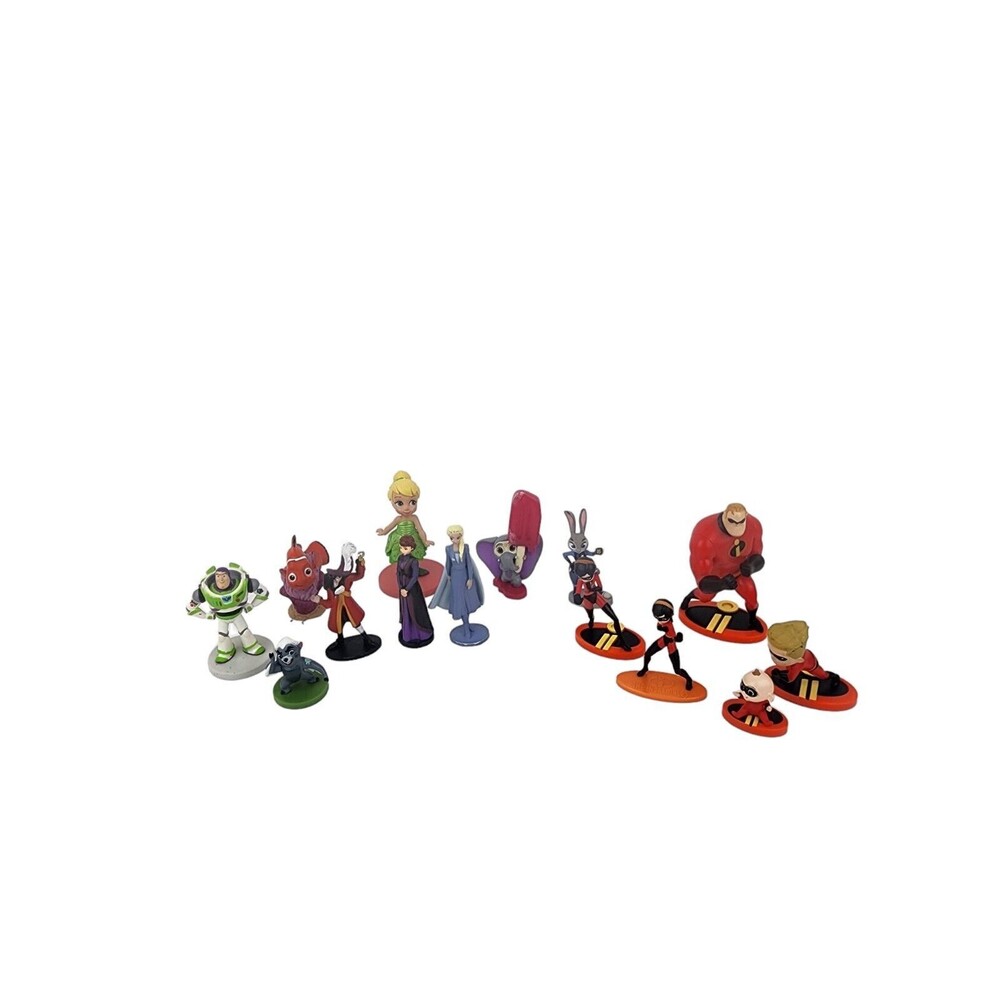 Disney Pixar Figures Cake Toppers Toy Story Incredibles Frozen Hook Nemo Lot